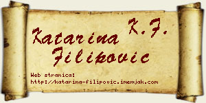 Katarina Filipović vizit kartica
